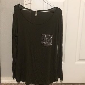 Dark Green Long Sleeve Shirt